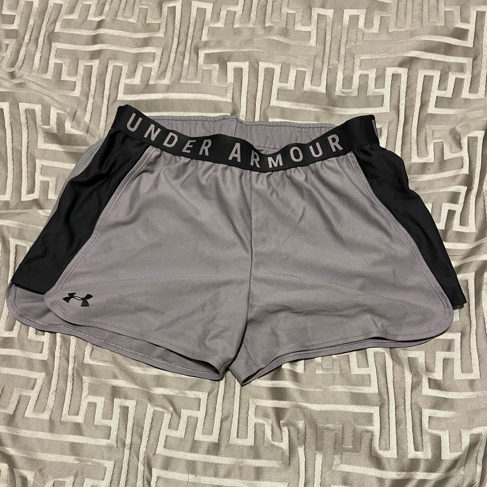 Under Armour grey and black running shorts
